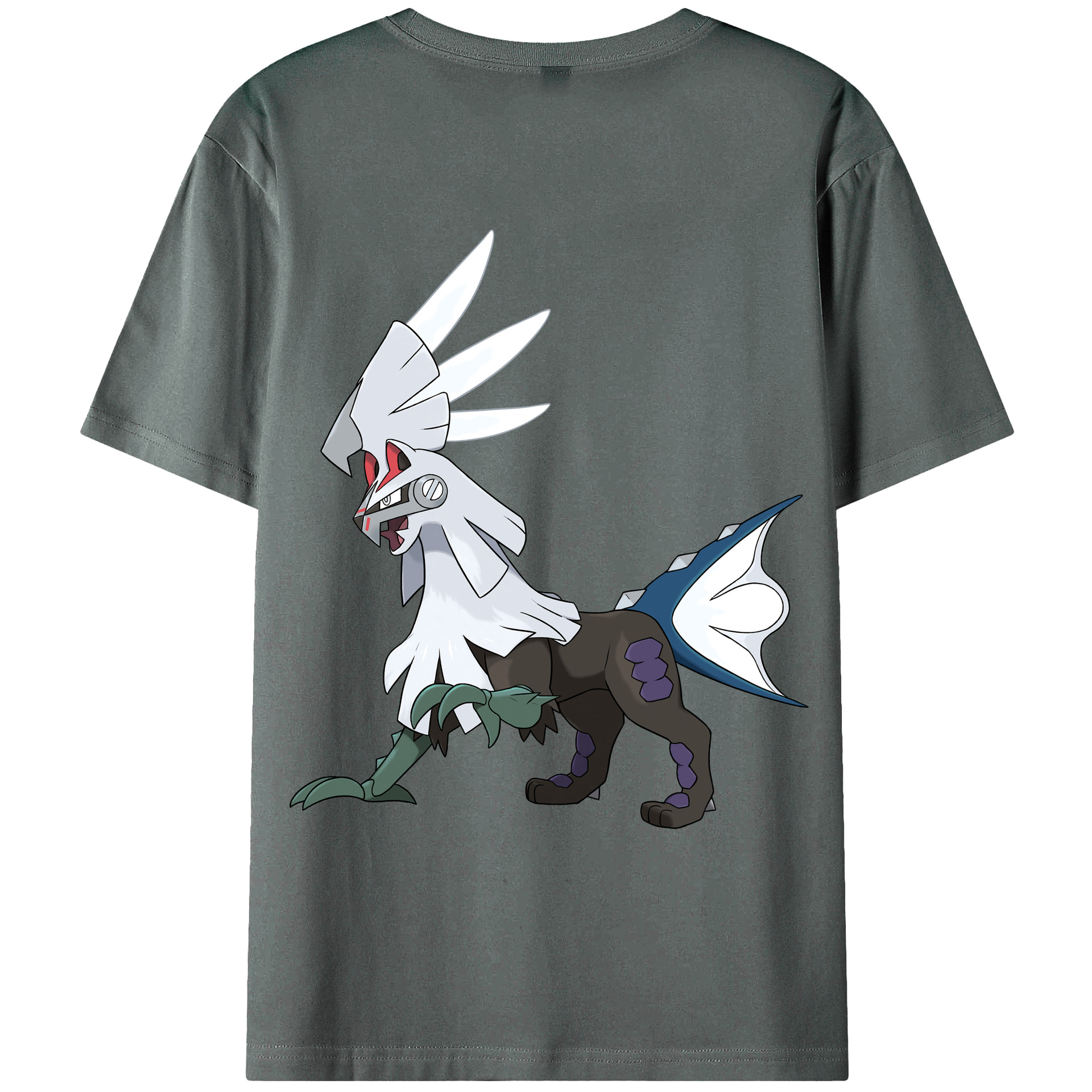 （画像用） ポケットモンスター Pokémon 綿100％ メンズ半袖Tシャツ（バックプリント） 通気性